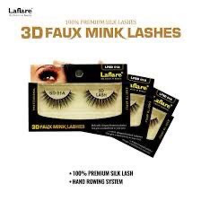 lot 7036 image: Laflare 100% Premium Silk Lashes 3D FAUX MINK Eyelashes, (M363) pack of 4