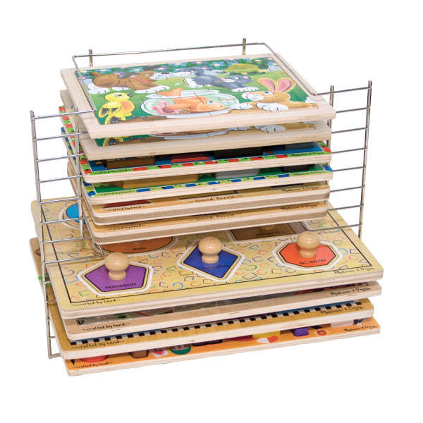 lot 7044 image: Melissa and Doug Kids Deluxe Wire Puzzle Rack