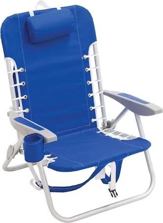 lot 7048 image: RIO BEACH 4-Position Lace-Up Backpack Portable Foldable Chair