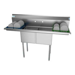 lot 6466 image: Koolmore 15x15x12 Stainless Steel Kitchen Prep & Utility Sink in Silver