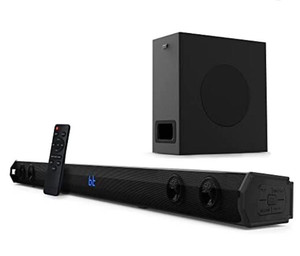 lot 7560 image: Pyle 2.1 Channel TV Soundbar Speaker Stereo System wWireless subwoofer Powerful, Built-in Bluetooth Technology - for TV, Theater, Audio