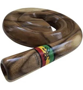 lot 7575 image: Hardwood Spiral Didgeridoo - Compact Travel Didge from World Percussion USA