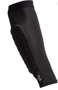 lot 7576 image: gameday armour pro padded forearm sleeves blk adult xs