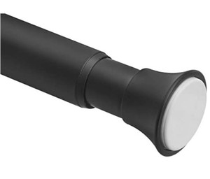 lot 7611 image: Shower Curtain Tension Rod - 36-54, Black - Preowned