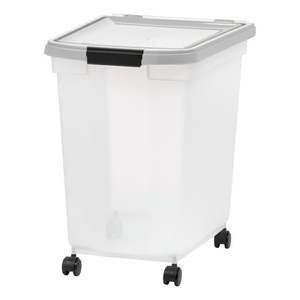 lot 7616 image: IRIS 65 Quart Airtight Pet Food Container Gray