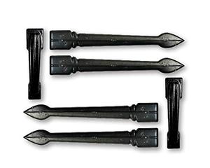 lot 7621 image: Coach House Accents Traditional Series Garage Door Hinges and Handles - Black