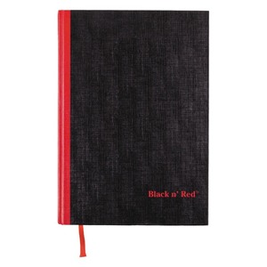 lot 7628 image: Black n Red�� Hardcover Business Notebook Casebound 96 Sheets 11 34 x 8 14 Black������������