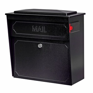 lot 7660 image: Mail Boss 7172 Townhouse Locking Security Wall Mount Mailbox, Black, Pack of 1 (B00ATVYJFC)