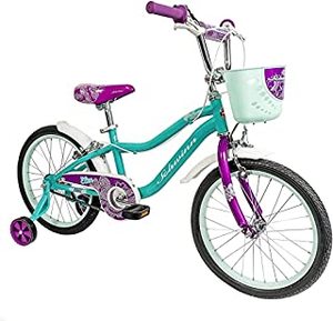lot 7664 image: Schwinn Koen & Elm Toddler and Kids Bike, 18-Inch Wheels, Training Wheels Included, Teal (B07K3PNJJS)