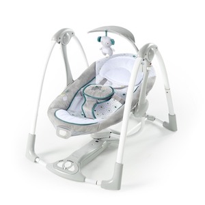 lot 7479 image: Ingenuity ConvertMe 2-in-1 Compact Portable Baby Swing 2 Infant Seat - Nash