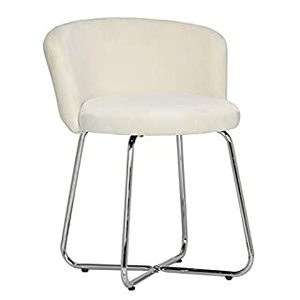 lot 7496 image: Bellamy Studios Marisol Metal Vanity Stool Off-White