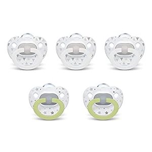 lot 7504 image: NUK Orthodontic Pacifiers, 0-6 Months,Timeless Collection, Amazon Exclusive, 5 Pack (B0913KPT2W)