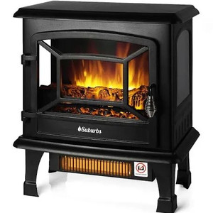 lot 7513 image: TURBRO Suburbs TS20 Electric Fireplace Infrared Heater, 20 Freestanding Fireplace Stove with Realistic Dancing Flame Effect - CSA Certified - Overheating Safety Protection - Easy to Assemble - 1400W