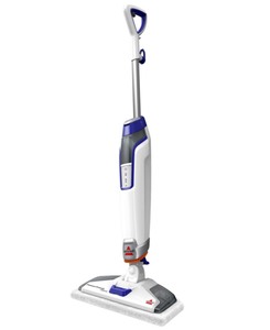 lot 7524 image: BISSELL - PowerFresh Deluxe Corded Steam Mop - Brite WhiteSaphire Waltz
