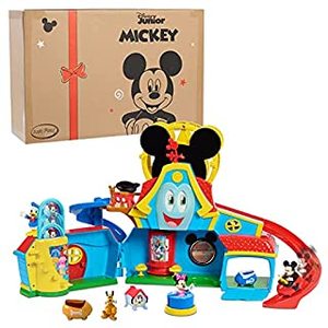 lot 7528 image: Just Play Disney Junior Mickey Mouse Funny The Funhouse 13 Piece Lights and Sounds Playset Includes Mickey Mouse Donald Duck and Bonus Pluto Figure