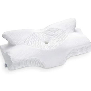 lot 7531 image: Elviros Cervical Memory Foam Pillow, Contour Pillows for Neck and Shoulder Pain, Ergonomic Orthopedic Sleeping Neck Contoured Support Pillow for Side Sleepers, Back and Stomach Sleepers (White)