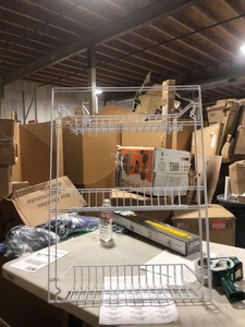 lot 7532 image: 2 White Racks 3 shelf