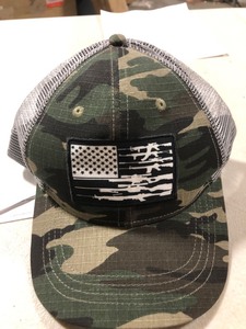 lot 7549 image: Camo Truck Hat Gun American Flag