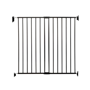lot 7700 image: (2 gates) Regalo 2-in-1 Extra Tall Easy Swing Stairway and Hallway Walk Through Baby Gate, Black (B07H8ZJSVM)