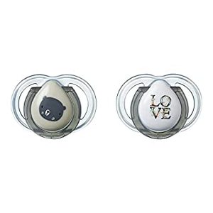 lot 7724 image: Tommee Tippee Closer to Nature Newborn Pacifier, 0-2mo - 2pk (Colors & Designs Vary)