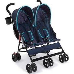 lot 7728 image: Delta Children LX Side by Side Stroller, Night Sky