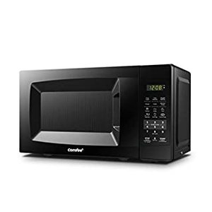lot 7732 image: COMFEE EM720CPL-PMB Countertop Microwave Oven with Sound OnOff, ECO Mode and Easy One-Touch Buttons, 0.7cu.ft, 700W, Black (B07GV36BLD)