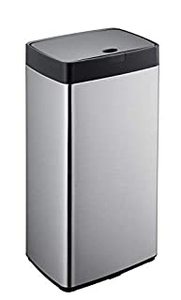 lot 7738 image: (bent) Simpli-Magic 79207 Stainless Steel Sensor Trash Can, Rectangle, 13 Gallon (B07V4NJQ1B)
