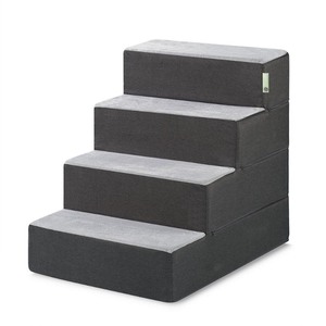 lot 7740 image: Zinus Dark Grey 24 in. X-Large Foam 4 of Steps Pet Stairs