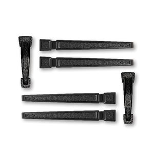 lot 7749 image: Coach House Accents Signature Series Garage Door Hinges and Handles - Black