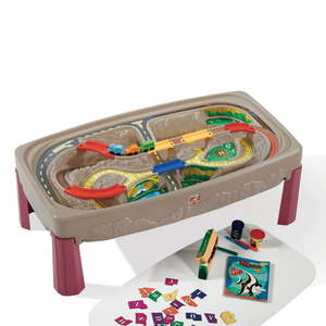 lot 7762 image: Step2 Deluxe Canyon Road Play Train Table
