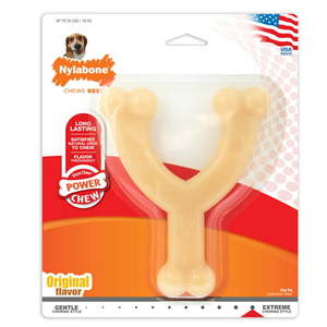 lot 7771 image: Nylabone Wishbone Power Chew Dog Toy Adult Dog Original Original MediumWolf (1 Count)