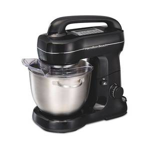 lot 2036 image: Hamilton Beach 63391 Stand Mixer 7 Speeds with Whisk Dough Hook Flat Beater Attachments 4 Quart Black
