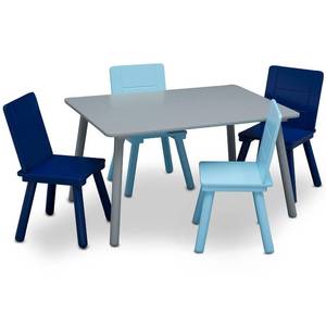 lot 2040 image: Delta Children Kids Chair Set and Table (4 Chairs Included) GreyBlue