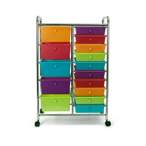 lot 2041 image: 15-Drawer Organizer Cart
