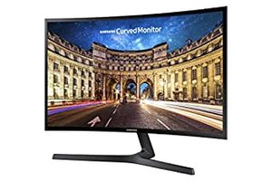 lot 2044 image: SAMSUNG 24 Class Curved Full HD (1920 x 1080) 60Hz 4ms FreeSync Monitor - LC24F396FHNXZA