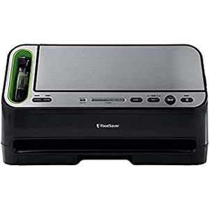lot 2048 image: FoodSaver V4400 2-in-1 Vacuum Sealer Machine with Automatic Vacuum Sealer Bag Detection and Starter Kit, Safety Certified, Black and Silver (B00DI342B4)