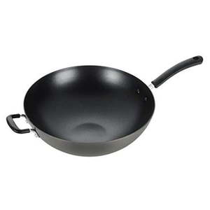 lot 7588 image: T-fal Ultimate Hard Anodized Nonstick 14 in. Wok Black 14 Inch Grey