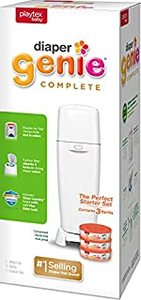 lot 7602 image: Diaper Genie Complete Pail (White)  Odor-Controlling Baby Diaper Disposal System&nbsp (B085JHPQDX)