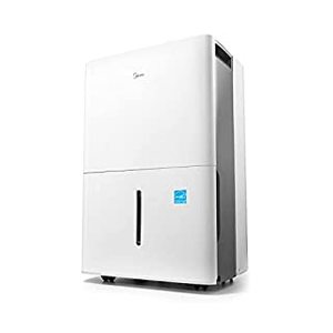 lot 7609 image: Midea 50 Pint EasyDry Dehumidifier with Built-In Pump