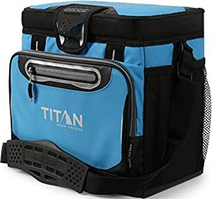 lot 7637 image: Arctic Zone Titan Deep Freeze 16 Can Zipperless HardBody Cooler, Process Blue (B08L9TWSP6)