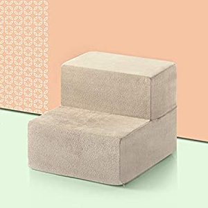 lot 8999 image: Zinus OLB-PS-1713 2 Step Comfort Pet StairsPet RampPet Ladder, Extra Small,Beige (B074Q46PD1)