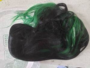 lot 10219 image: New Fashion Weaving Cap And BlackGreen Wig (wig style unknown)