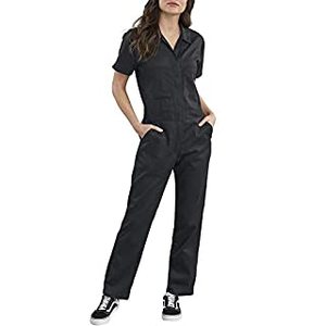 lot 10224 image: Dickies Womens Short Sleeve Flex Coverall, Black, Medium (B07QXY3PFM)