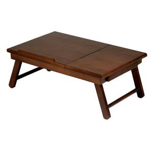 lot 10233 image: Winsome Alden Lap Desk, Flip Top with Drawer, Foldable Legs