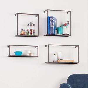 lot 12021 image: Holly & Martin Zyther 4-piece Metal Wall Shelf Set