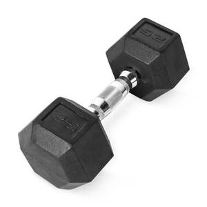 lot 12035 image: CAP Barbell Coated Hex Dumbbell, Single 25 lbs
