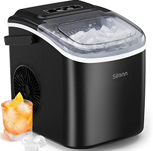 lot 1564 image: Silonn Countertop Ice Maker, Black