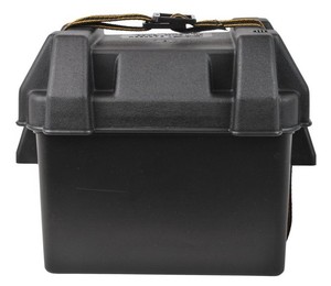 lot 7619 image: Attwood 9082 1 U1 Small Series 16 Vented Marine Boat Battery Box With Mounting Kit