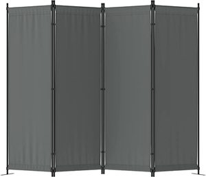 lot 7620 image: Room Divider Folding Privacy Screens 4 Panel Partitions Dividers Portable Separating for Home Office Bedroom Dorm Decor (Grey)