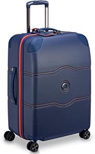lot 10228 image: Delsey Large Blue And Red Rolling Luggage Retail&nbsp$281.09